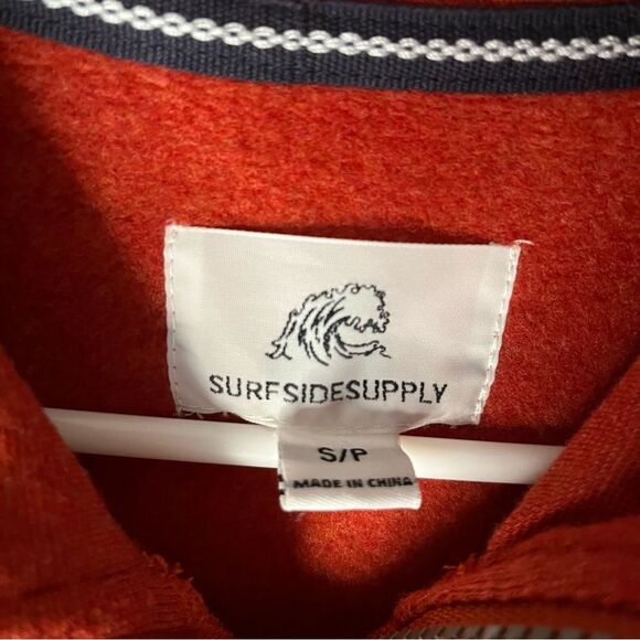 Surfside Supply Burnt Orange 1/4 Zip Sweater- Men Small - Picture 4 of 7